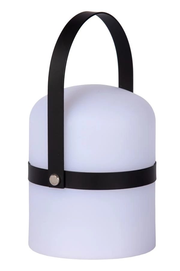 Lucide LITTLE JOE - Lampe de table Rechargeable Intérieur/Extérieur - Batterie/Piles - Ø 10 cm - LED Dim to warm - 1x0,3W 2800K/3200K - IP44 - Noir - éteint